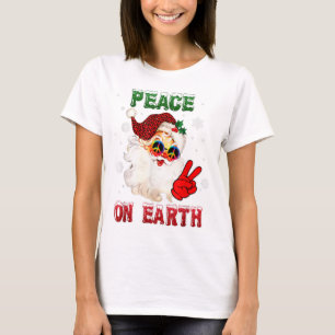 Camiseta Sinal de paz na Terra Feliz Natal - Noel Hat hipp