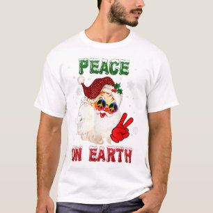Camiseta Sinal de paz na Terra Feliz Natal - Noel Hat hipp