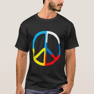 Camiseta Sinal de Paz na Ucrânia e Bandeira Russa - Paz Mun