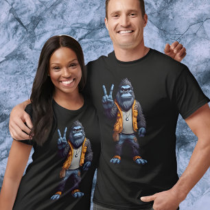 Camiseta Sinal de Paz Piscante Bigfoot