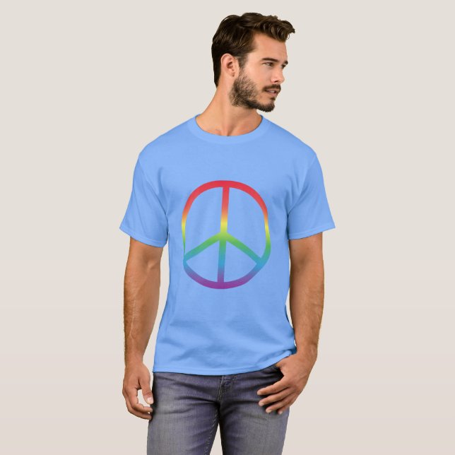Camiseta Sinal de Paz Psicodélico (Frente Completa)