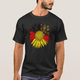 Camiseta Sinal de Paz Símbolo de Amor Alemanha Girassol Ale