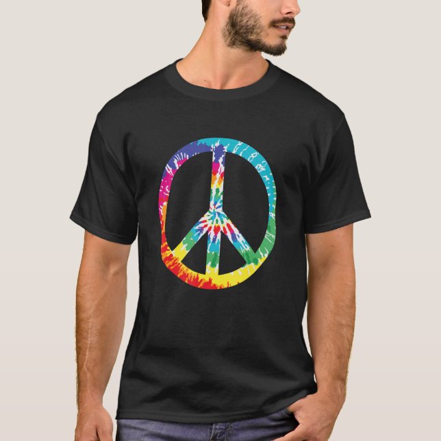 Camiseta Sinal de Paz Tie Dye (Frente)