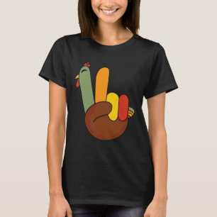 Camiseta Sinal de Paz Turquia Mande Feliz Ação de Graças