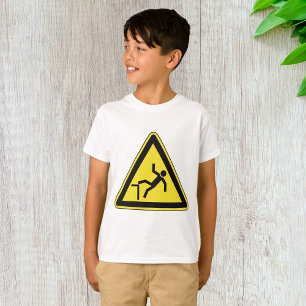 Camiseta Sinal de Pedestre com Curbo de Precaução