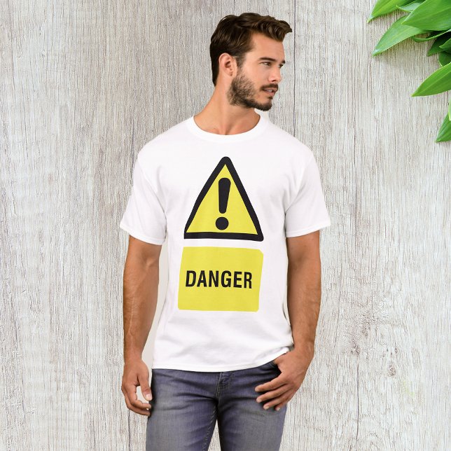 Camiseta Sinal de perigo amarelo (Criador carregado)
