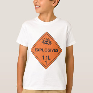 Camiseta Sinal de perigo de explosivos Classe 1.1L