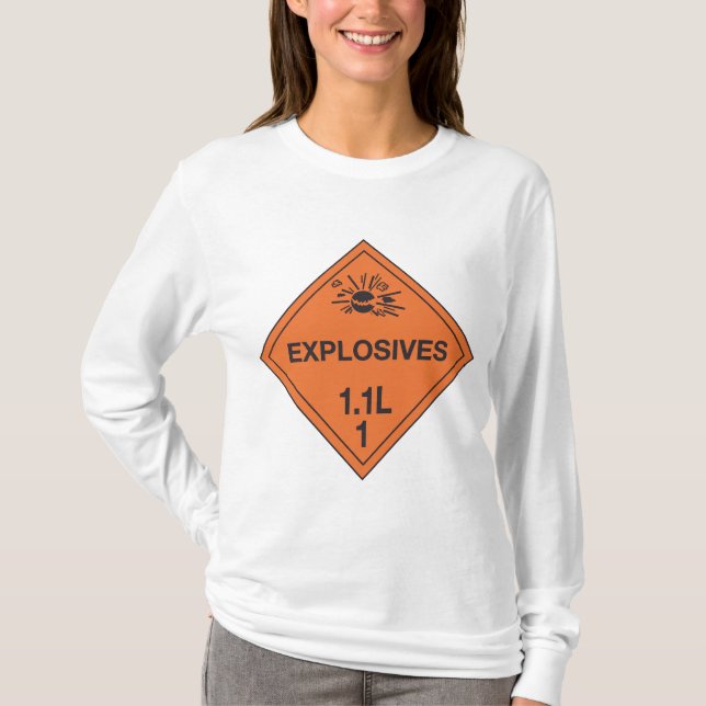 Camiseta Sinal de perigo de explosivos Classe 1.1L (Frente)