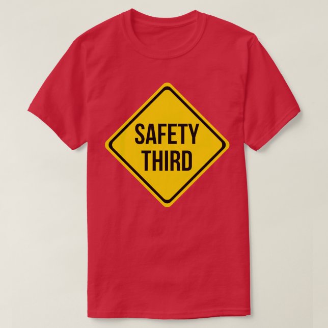 Camiseta Sinal de Piada de Segurança Terceira Estrada Hat (Frente do Design)
