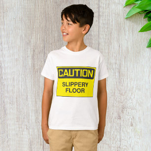 Camiseta Sinal de piso escorregadio
