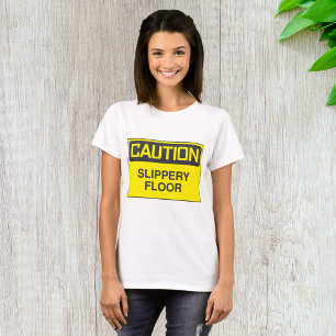Camiseta Sinal de piso escorregadio