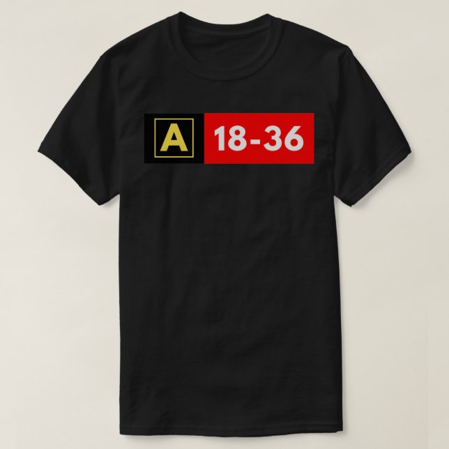 Camiseta Sinal de pista de aeroporto  (Frente do Design)