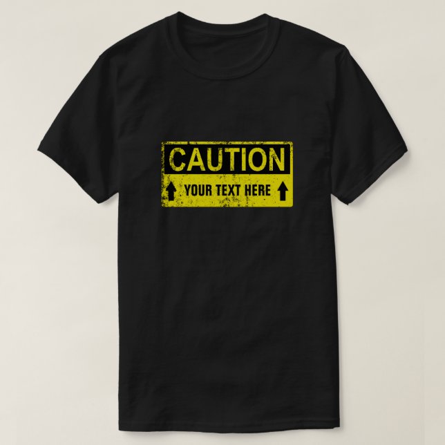 Camiseta Sinal de precaução - Crie sua própria linha 1 (Frente do Design)