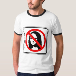 Camiseta Sinal de Proibição da Mona Lisa Paródia