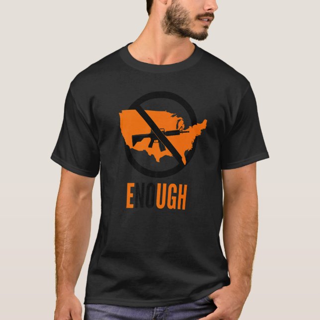 Camiseta Sinal de Proibição de Arma de Assalto Mapa dos EUA (Frente)
