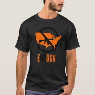 Camiseta Sinal de proibição de armas de ataque mapa de arma