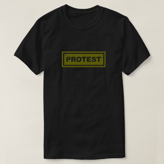 Camiseta Sinal de protesto verde (Frente do Design)
