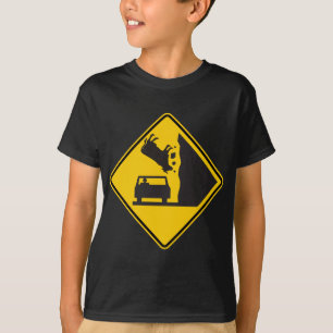 Camiseta Sinal de queda da estrada da zona da vaca