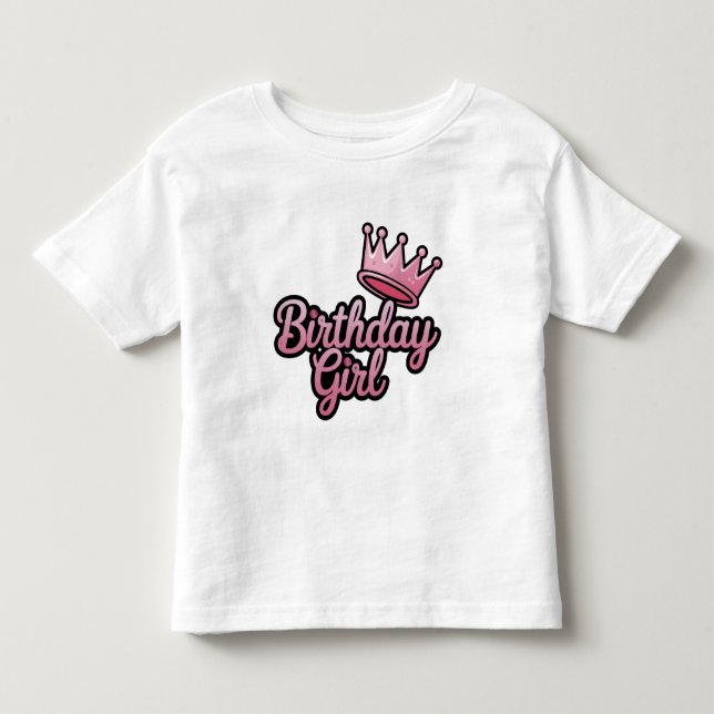 Camiseta Sinal de Rapariga de Aniversário (Frente)