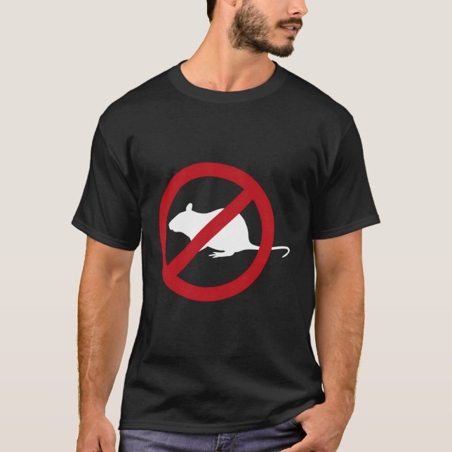Camiseta Sinal de Rato de Controle de Pest Presente Sem Rat (Frente)