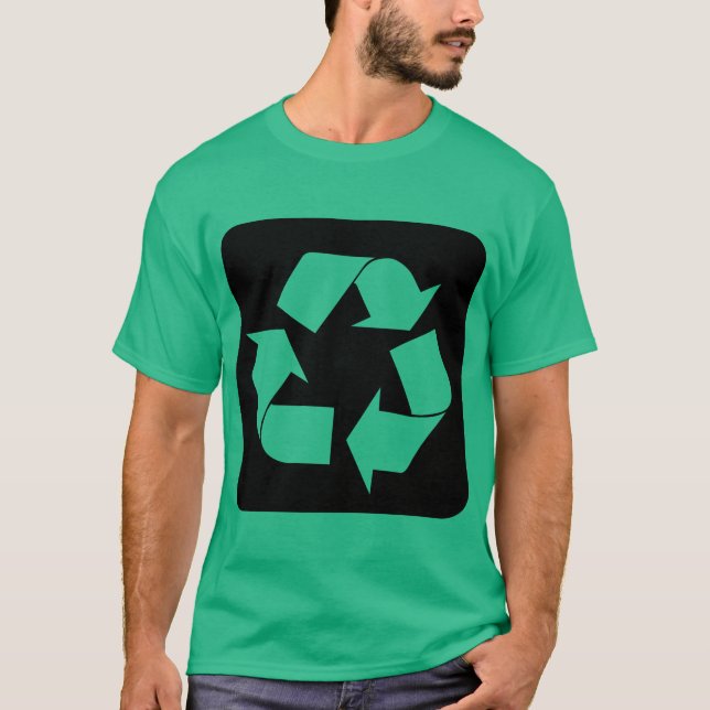 Camiseta Sinal de reciclagem - Preto (Frente)