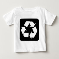 Sinal de reciclagem - Preto