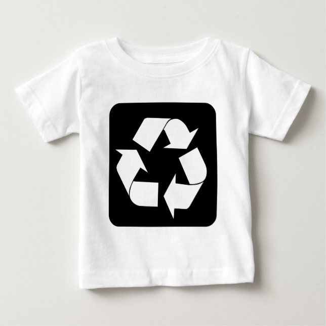 Camiseta Sinal de reciclagem - Preto (Frente)