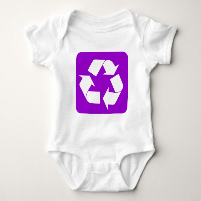 Camiseta Sinal de reciclagem - Roxo (Frente)