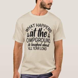 Camiseta Sinal de Regras de Acampamento Vintage para Sítios