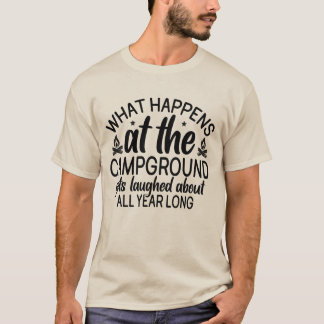 Camiseta Sinal de Regras de Acampamento Vintage para Sítios