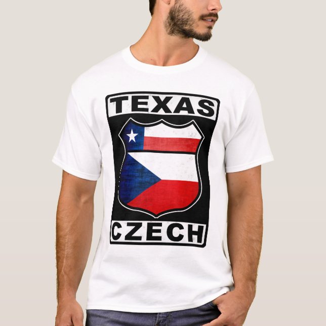 Camiseta Sinal de Rota Tcheca Americana do Texas (Frente)
