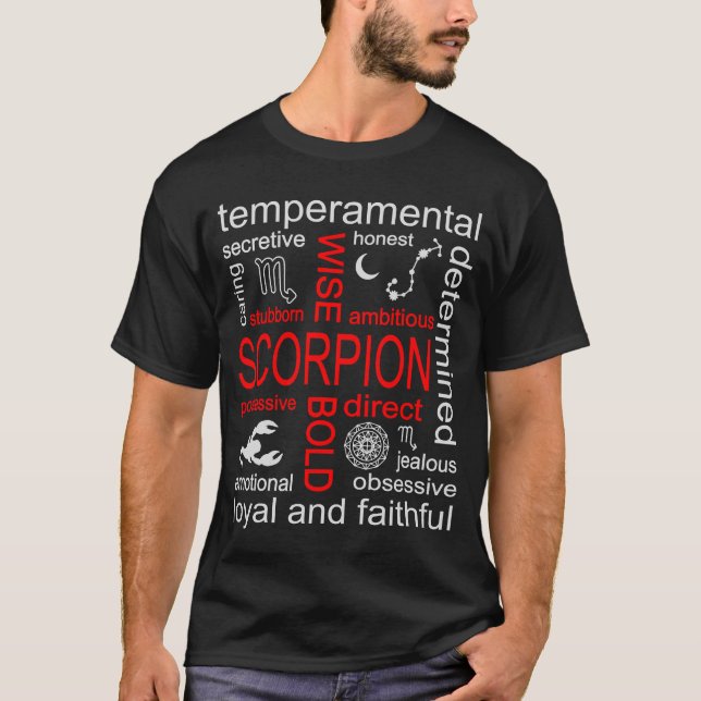 Camiseta Sinal de Scorpion Zodiac (Frente)