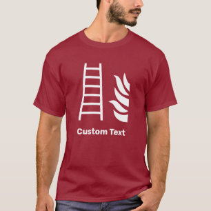 Camiseta Sinal de segurança da escada de incêndio