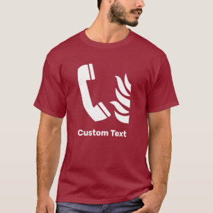 Camiseta Sinal de segurança telefônica de emergência