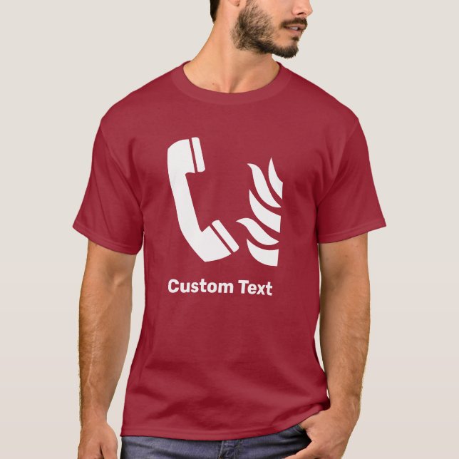 Camiseta Sinal de segurança telefônica de emergência (Frente)