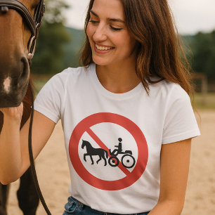 Camiseta Sinal de Sem Veículos Puxados por Cavalos