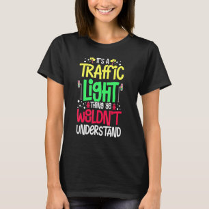 Camiseta Sinal de Semáforo Verde Amarelo Vermelho Pare Semá