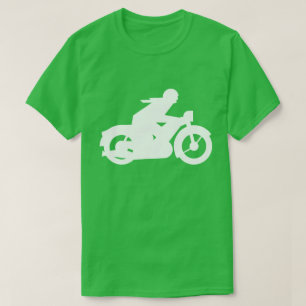 Camiseta Sinal de Silhouette de motocicleta
