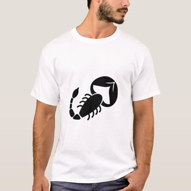 Camiseta Sinal de Símbolo Astrológico Scorpio 4 (Frente)