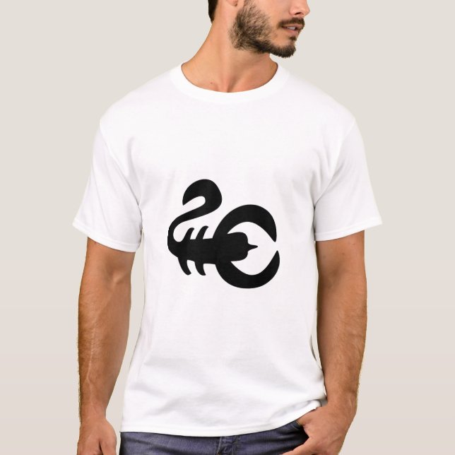Camiseta Sinal de Símbolo Astrológico Scorpio 5 (Frente)