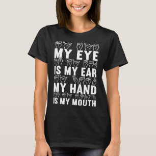 Camiseta Sinal de Sinal Americano Sensibilização Deficiente