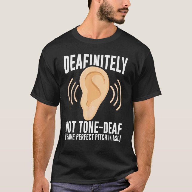 Camiseta Sinal de Sinal de Consciência do Orgulho Surdo (AS (Frente)