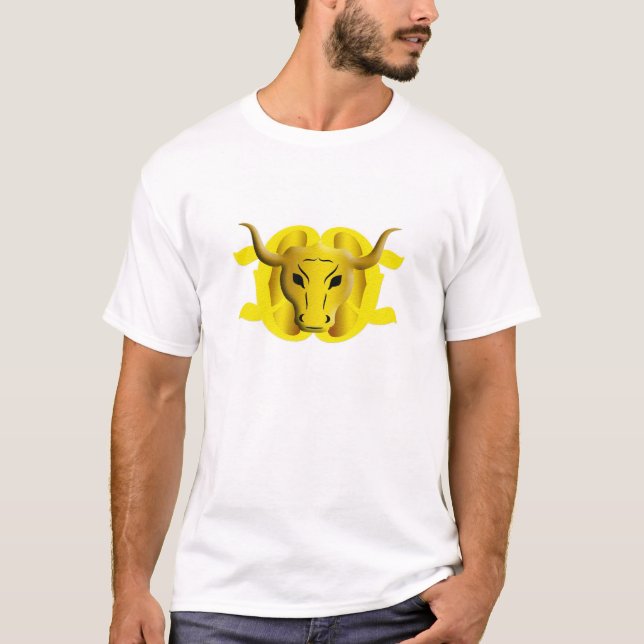 Camiseta Sinal de Touro Zodiac Taurus Design (Frente)