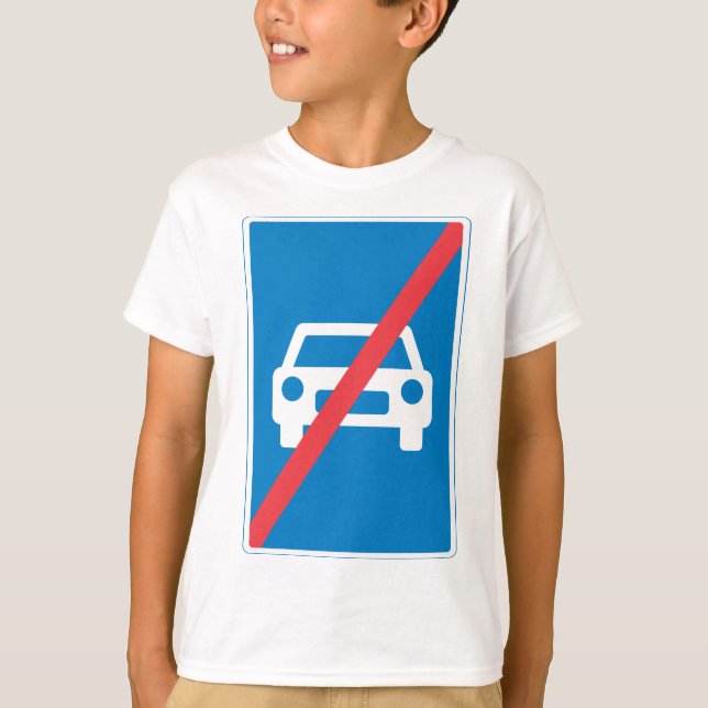 Camiseta Sinal de Tráfego de Fim de Autoestrada (Frente)