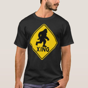 Camiseta Sinal de tráfego XING YETI SASQUATCH PASSAGEM