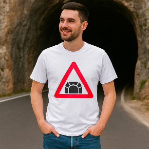 Camiseta Sinal de Trânsito de Alerta de Túnel Símbolo de Tr