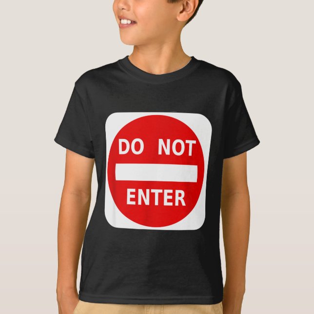 Camiseta Sinal de Trânsito de Rua Proibida S  (Frente)