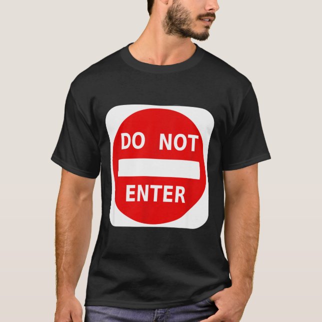 Camiseta Sinal de Trânsito de Rua Proibida S  (Frente)