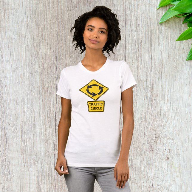 Camiseta Sinal de Trânsito em Rotatória Amarelo Diamante (Criador carregado)