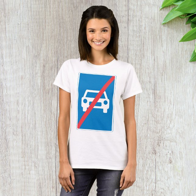 Camiseta Sinal de Trânsito Fim de Autoestrada (Criador carregado)